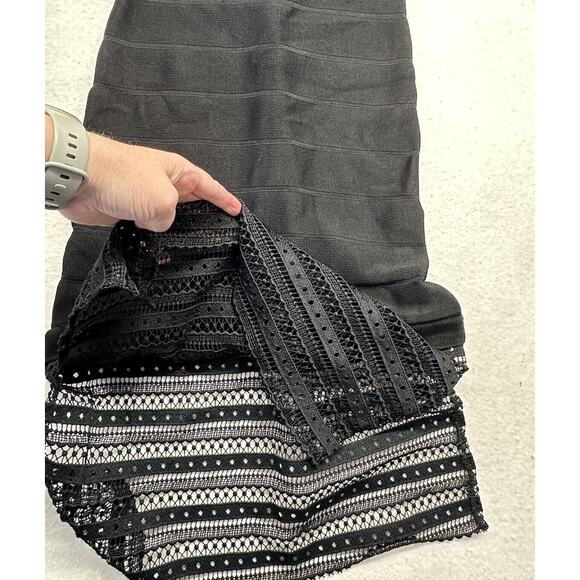 French Connection Womens Size 2 Vivian Spotlight Midi Dress Black - Picture 6 of 11